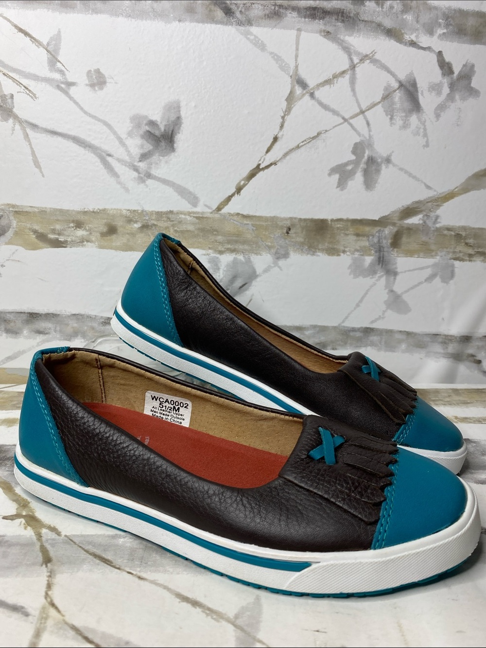 Twisted X Women’s Black/Blue Leather Ballet Flats